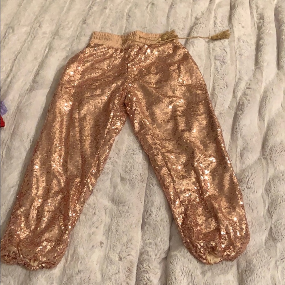 Joggers - gold sequins-